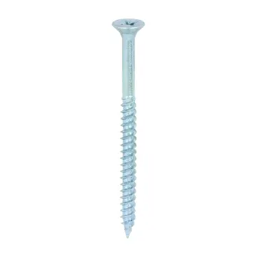 Click Here To Enlarge This Photo Of TIMCO Twin-Threaded Countersunk Silver Woodscrews