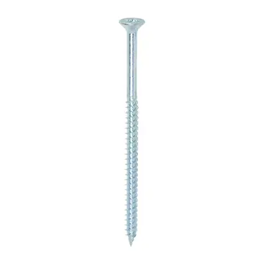 Click Here To Enlarge This Photo Of TIMCO Twin-Threaded Countersunk Silver Woodscrews