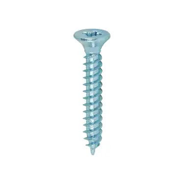 Click Here To Enlarge This Photo Of TIMCO Twin-Threaded Countersunk Silver Woodscrews
