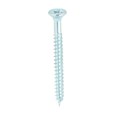 Click Here To Enlarge This Photo Of TIMCO Twin-Threaded Countersunk Silver Woodscrews