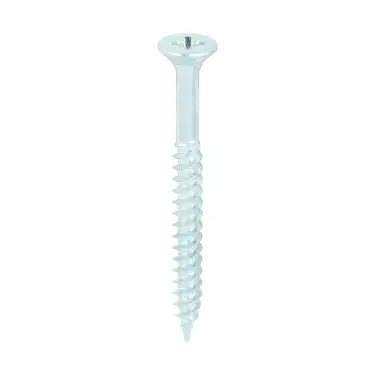 Click Here To Enlarge This Photo Of TIMCO Twin-Threaded Countersunk Silver Woodscrews
