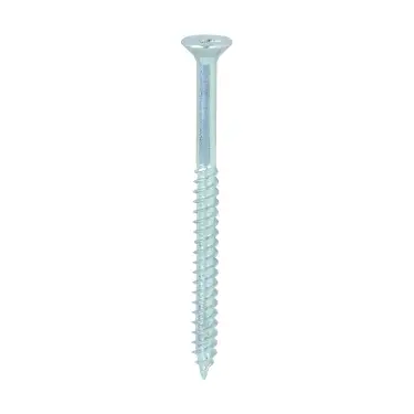 Click Here To Enlarge This Photo Of TIMCO Twin-Threaded Countersunk Silver Woodscrews