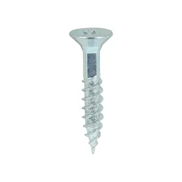 Click Here To Enlarge This Photo Of TIMCO Twin-Threaded Countersunk Silver Woodscrews