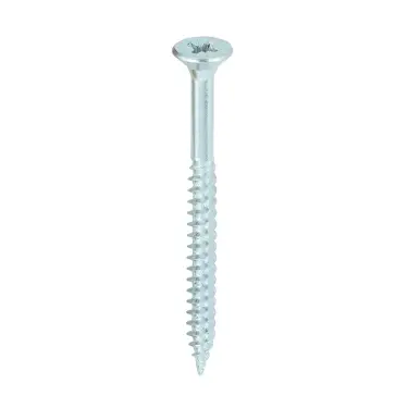Click Here To Enlarge This Photo Of TIMCO Twin-Threaded Countersunk Silver Woodscrews