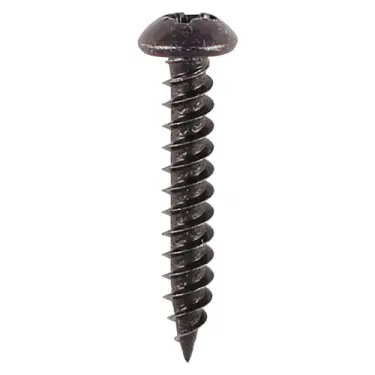 Click Here To Enlarge This Photo Of TIMCO Twin-Threaded Round Head Black Woodscrews