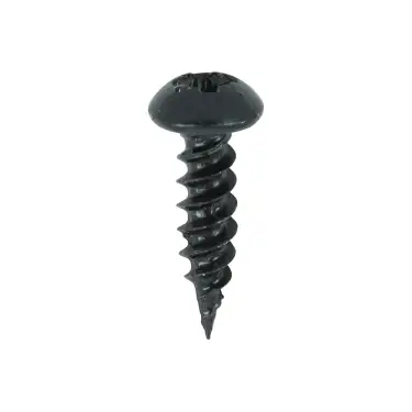 Click Here To Enlarge This Photo Of TIMCO Twin-Threaded Round Head Black Woodscrews
