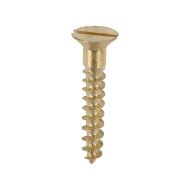 Click Here To Enlarge This Photo Of TIMCO Solid Brass Countersunk Woodscrews