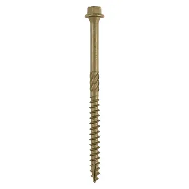 Click Here To Enlarge This Photo Of TIMCO Timber Screws Hex Flange Head Exterior Green