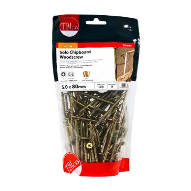 Click Here To Enlarge This Photo Of TIMCO Solo Countersunk Gold Woodscrews