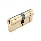 V5EP3550DPBE - Zoo Hardware Vier V5 Euro Profile Double Cylinder 85mm &lpar;35&sol;50&rpar; Polished Brass