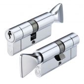 V5EP4035CTPCE - Zoo Hardware Vier V5 Euro Profile Cylinder & Turn 75mm &lpar;40&sol;35T&rpar; Polished Chrome