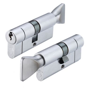Click Here To Enlarge This Photo Of V5EP4035CTSCE - Zoo Hardware Vier V5 Euro Profile Cylinder & Turn 75mm &lpar;40&sol;35T&rpar; Satin Chrome