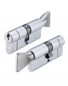 V5EP4540CTSCE - Zoo Hardware Vier V5 Euro Profile Cylinder & Turn 85mm &lpar;45&sol;40T&rpar; Satin Chrome