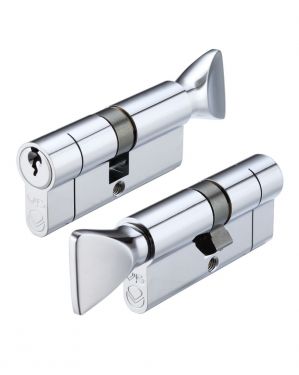 Click Here To Enlarge This Photo Of V5EP6040CTPCE - Zoo Hardware Vier V5 Euro Profile Cylinder & Turn 100mm &lpar;60&sol;40T&rpar; Polished Chrome
