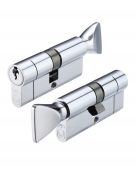 V5EP60CTPCE - Zoo Hardware Vier V5 Euro Profile Cylinder & Turn 60mm &lpar;30&sol;30T&rpar; Polished Chrome