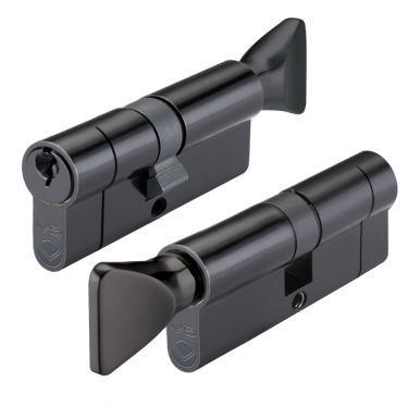 Click Here To Enlarge This Photo Of V5EP70CTBKE - Zoo Hardware Vier V5 Euro Profile Cylinder & Turn 70mm &lpar;35&sol;35T&rpar; Black