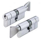 V5EP70CTSCE - Zoo Hardware Vier V5 Euro Profile Cylinder & Turn 70mm &lpar;35&sol;35T&rpar; Satin Chrome