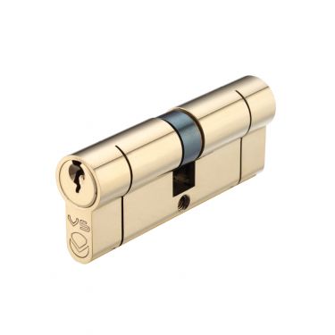 Click Here To Enlarge This Photo Of V5EP80DPBE - Zoo Hardware Vier V5 Euro Profile Double Cylinder 80mm &lpar;40&sol;40&rpar; Polished Brass