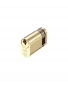 V5OP45SPBE - Zoo Hardware Vier V5 Oval Profile Single Cylinder 45mm &lpar;35&sol;10&rpar; Polished Brass