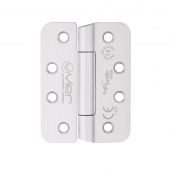 VHC243HTRS - Zoo Hardware Vier Grade 14 Concealed Bearing Hinges &lpar;Radius&rpar; 102 x 76 x 3mm with Anti-Ligature Hospital Tip - Satin Stainless Steel