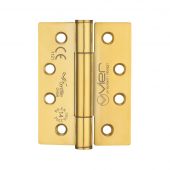 VHC243PVD - Zoo Hardware Vier Grade 14 Concealed Bearing Hinges &lpar;Square&rpar; 102 x 76 x 3mm - PVD Stainless Brass