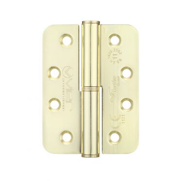 Click Here To Enlarge This Photo Of VSLHR43REB - Zoo Hardware Vier Grade 11 Lift Off Hinges &lpar;Radius&rpar; 102 x 76 x 3mm &lpar;Right Hand&rpar; Electro Brass
