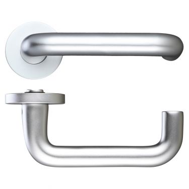 Click Here To Enlarge This Photo Of ZAA030SA - Zoo Hardware 19mm Return to Door Lever on Round Screw on Rose &lpar;53mm dia&rpar; Aluminium
