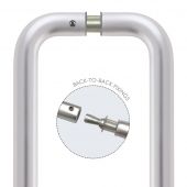 ZAAD300BSABB - Zoo Hardware &lpar;Pair&rpar; 300mm x 19mm 'D' Pull Handles with Back to Back Fixings - Aluminium