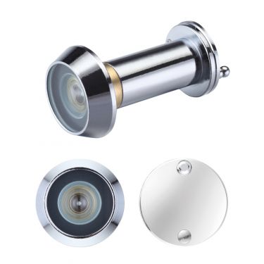 Click Here To Enlarge This Photo Of ZAB30CP - Zoo Hardware Door Viewer with 180 Deg&period; Glass Lens &lpar;Suitable for 35-55mm Doors&rpar; Polished Chrome