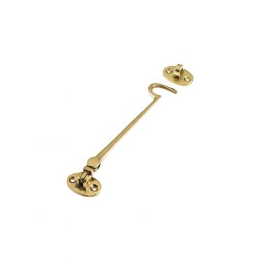 Click Here To Enlarge This Photo Of ZAB63 - Zoo Hardware Cabin Hook &lpar;Heavyweight&rpar; 8" Polished Brass