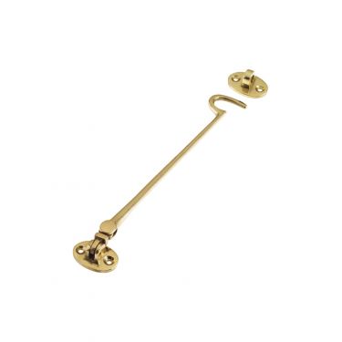 Click Here To Enlarge This Photo Of ZAB64 - Zoo Hardware Cabin Hook &lpar;Heavyweight&rpar; 10" Polished Brass