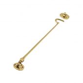 ZAB65 - Zoo Hardware Cabin Hook &lpar;Heavyweight&rpar; 12" Polished Brass