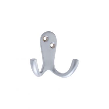 Click Here To Enlarge This Photo Of ZAB82SC - Zoo Hardware Double Robe Hook - Satin Chrome