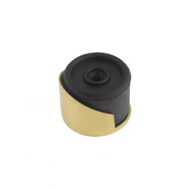 Click Here To Enlarge This Photo Of ZAB85 - Zoo Hardware Round Floor Mounted Door Stop - Polished Brass