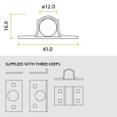 Click Here To Enlarge This Photo Of ZAS01FSS - Zoo Hardware Barrel Bolt 900mm x 40mm &lpar;including Keeps and Screws&rpar; Satin Stainless Steel