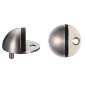 ZAS06CSS - Zoo Hardware Oval Floor Mounted Door Stop 40mm &lpar;Face Fix&rpar; Satin Stainless Steel