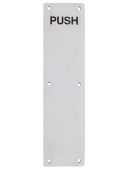 ZAS30RASS - Zoo Hardware Finger Plate with Radius Corners &lpar;Push&rpar; 75mm x 300mm Satin Stainless Steel