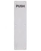 ZAS30RBSS - Zoo Hardware Finger Plate with Radius Corners &lpar;Push&rpar; 75mm x 350mm Satin Stainless Steel