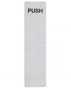 Click Here To Enlarge This Photo Of ZAS30RCSS - Zoo Hardware Finger Plate with Radius Corners &lpar;Push&rpar; 75mm x 475mm Satin Stainless Steel