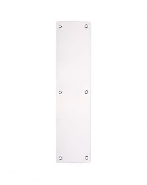 Click Here To Enlarge This Photo Of ZAS32RCPS - Zoo Hardware Finger Plate with Radius Corners &lpar;Plain&rpar; 75mm x 475mm - Polished Stainless Steel