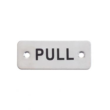 Click Here To Enlarge This Photo Of ZAS34SS - Zoo Hardware Rectangular Pull Sign &lpar;75 x 30mm&rpar; Satin Stainless Steel