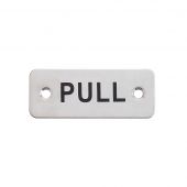 ZAS34SS - Zoo Hardware Rectangular Pull Sign &lpar;75 x 30mm&rpar; Satin Stainless Steel