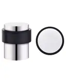 ZAS85PS - Zoo Hardware Floor Mounted Round Collared Door Stop with Flat Top &lpar;35mm dia&rpar; Polished Stainless Steel