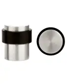 ZAS85SS - Zoo Hardware Floor Mounted Round Collared Door Stop with Flat Top &lpar;35mm dia&rpar; Satin Stainless Steel