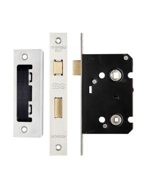 Click Here To Enlarge This Photo Of ZBC64SS - Zoo Hardware Contract Residential Bathroom Lock 64mm &lpar;45mm Backset&rpar; Satin Stainless Steel