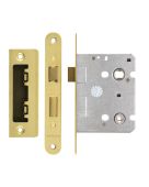 ZBC76RPVD - Zoo Hardware Contract Residential Bathroom Lock 76mm &lpar;57mm Backset&rpar; Radius Forends Polished Brass