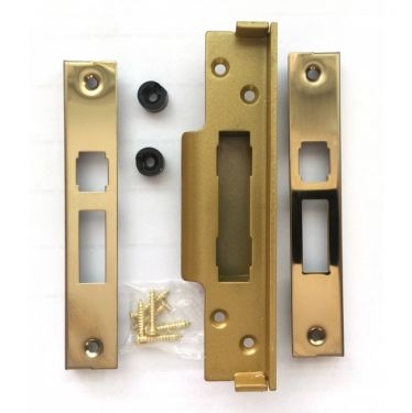 Click Here To Enlarge This Photo Of ZBSCR01PVD - Zoo Hardware Rebate Kit to suit BS 5 Lever Sash Locks - Polished Brass