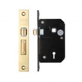 ZBSCS67PVD - Zoo Hardware British Standard 5 Lever Roller Sashlock - 67mm &lpar;40mm Backset&rpar; Chubb Retro Fit 3K74 - Polished Brass