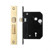 ZBSCS80PVD - Zoo Hardware British Standard 5 Lever Roller Sashlock - 80mm &lpar;53mm Backset&rpar; Chubb Retro Fit 3K74 - Polished Brass