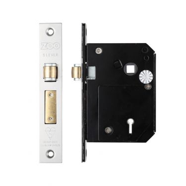 Click Here To Enlarge This Photo Of ZBSCS80SS - Zoo Hardware British Standard 5 Lever Roller Sashlock - 80mm &lpar;53mm Backset&rpar; Chubb Retro Fit 3K74 - Satin Stainless Steel